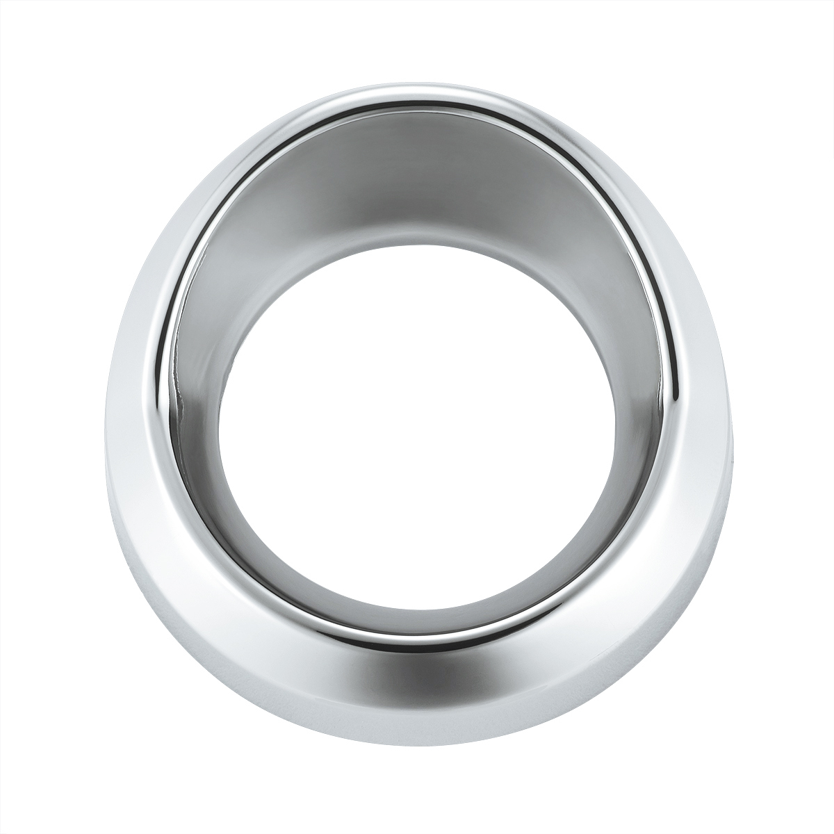 Chrome Plastic Small Gauge Cover With Visor