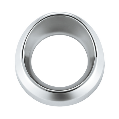 Chrome Plastic Small Gauge Cover With Visor