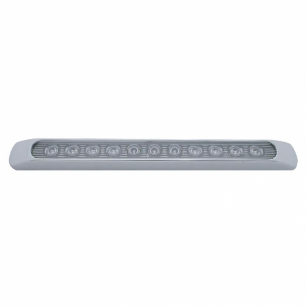 11 LED 17" Light Bar (Stop, Turn & Tail) With Chrome Bezel - Red LED/Clear Lens