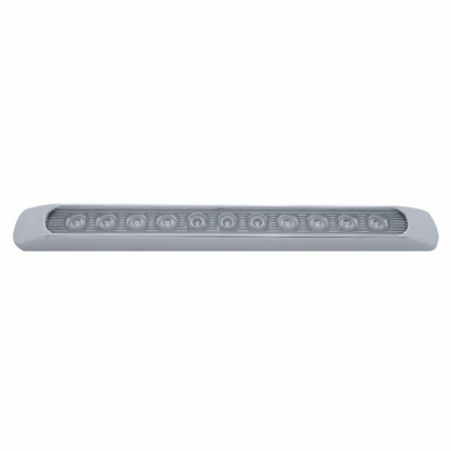 11 LED 17" Light Bar (Stop, Turn & Tail) With Chrome Bezel - Red LED/Clear Lens