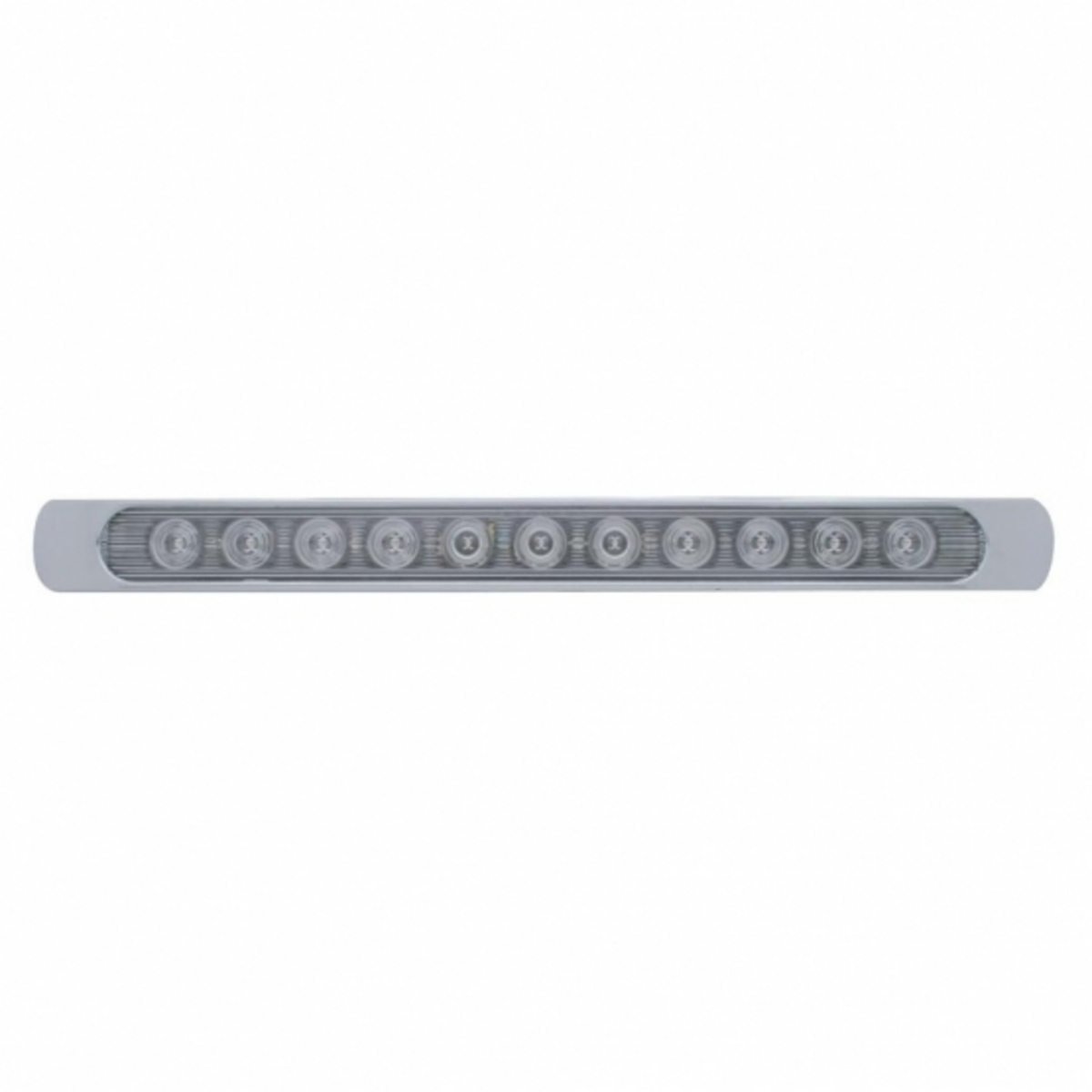 11 LED 17" Light Bar (Stop, Turn & Tail) With Chrome Bezel - Red LED/Clear Lens