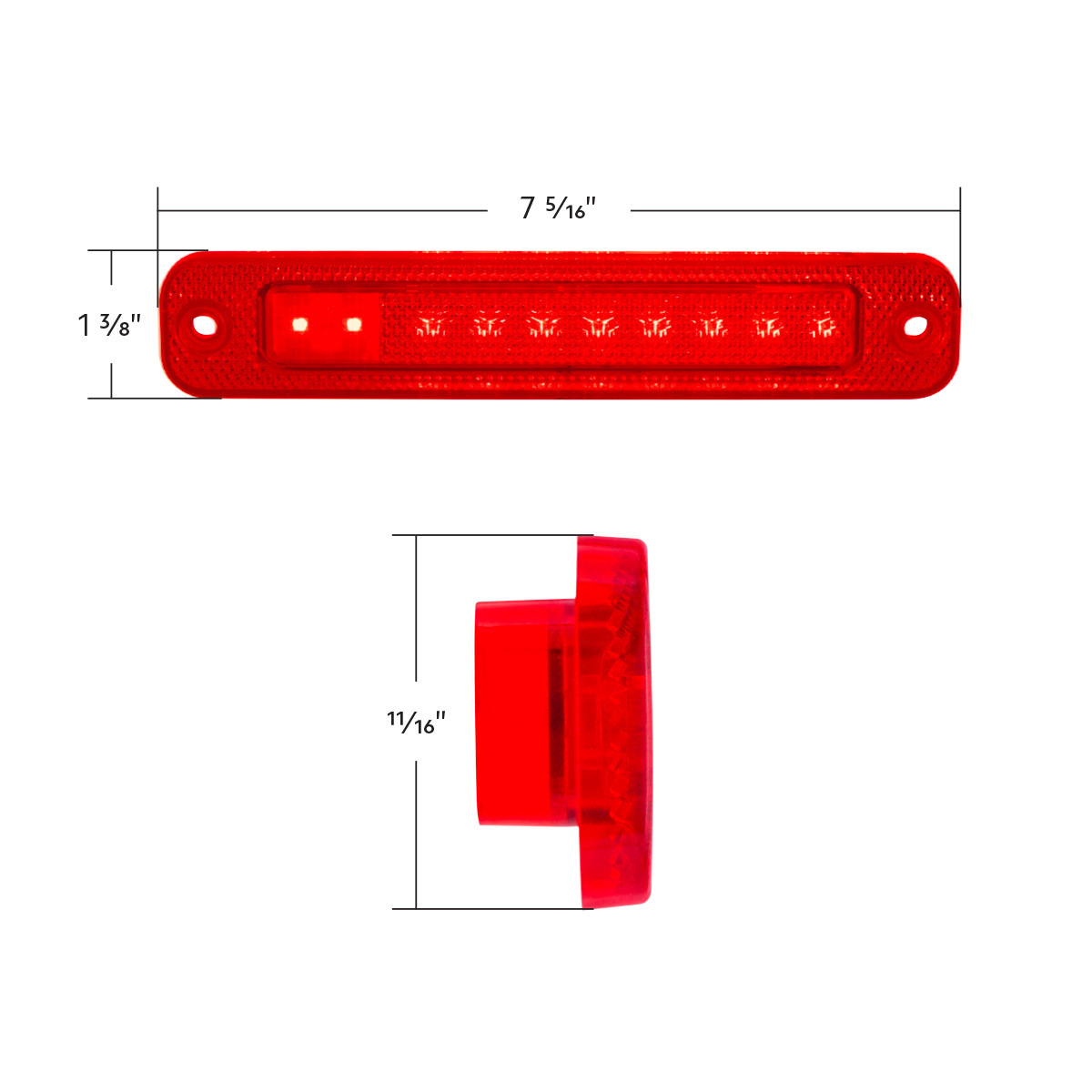 10 LED Side Marker For 1973-1979 Ford Truck-Red Lens