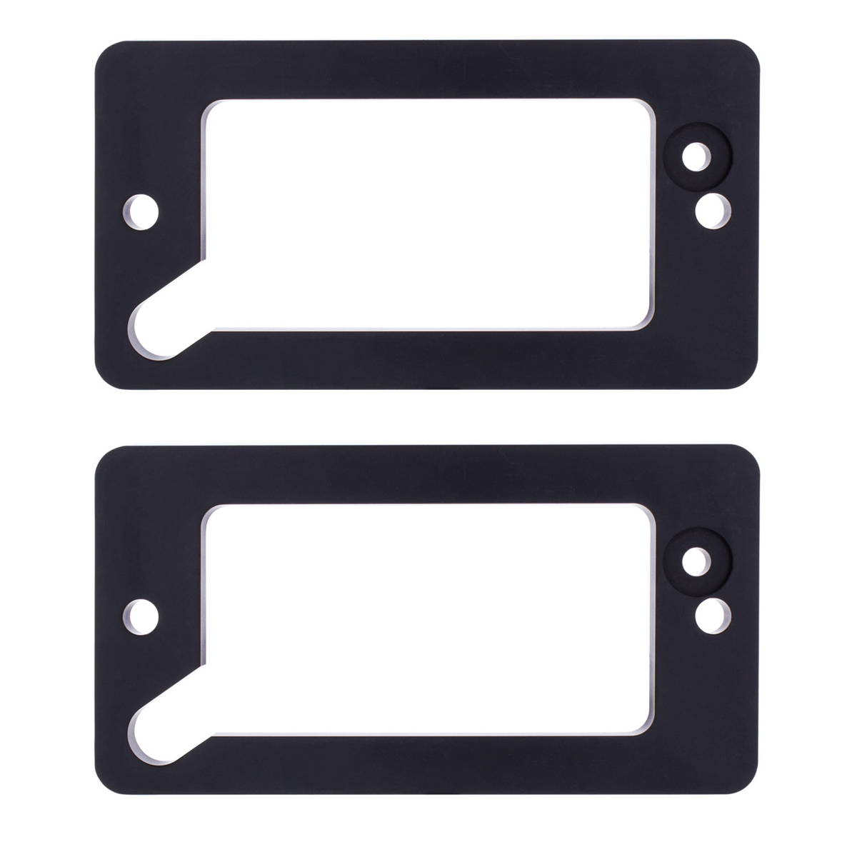 Black Anodized Billet Aluminum Turn Signal Bezel Set For 1969-77 Ford Bronco