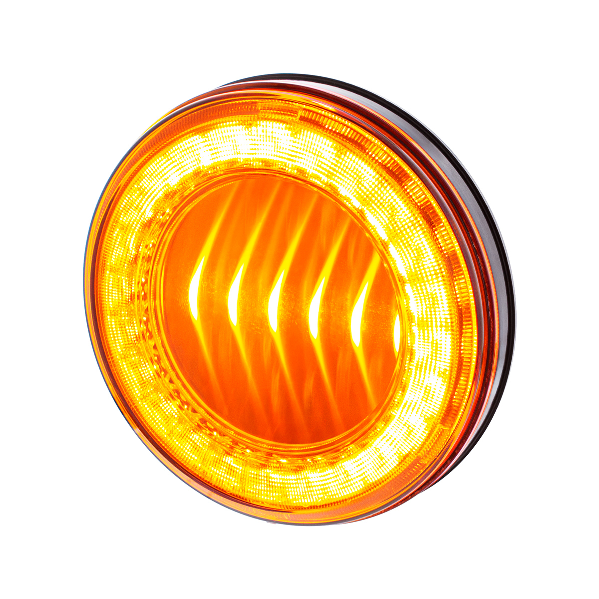 30 LED 4" Round Lumos Light I-Series (Turn Signal) - Amber LED/Amber Lens