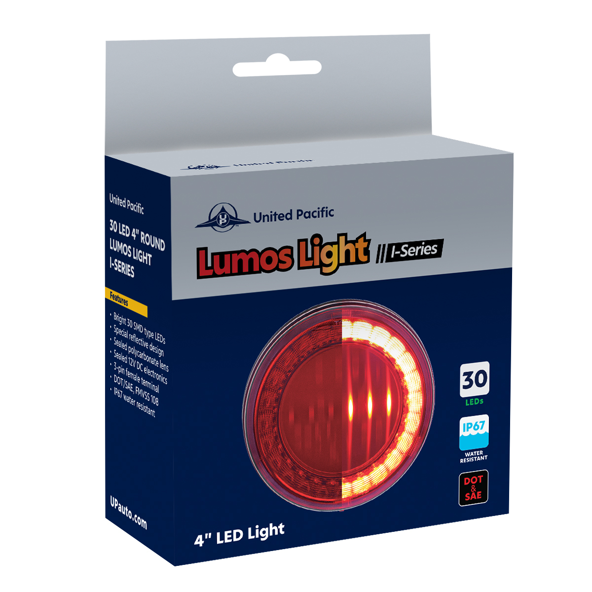 30 LED 4" Round Lumos Light I-Series (Turn Signal) - Amber LED/Amber Lens