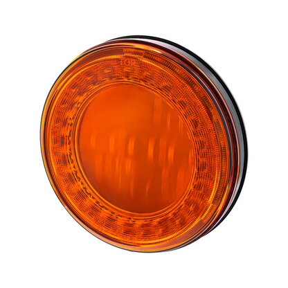 30 LED 4" Round Lumos Light I-Series (Turn Signal) - Amber LED/Amber Lens