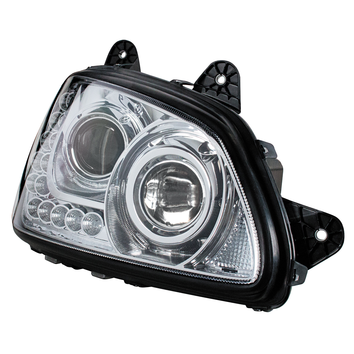 Chrome Projection Headlight Assembly For 2008-2017 Kenworth T660- Passenger