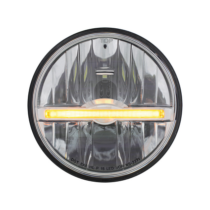 ULTRALIT - 9 LED 5-3/4" LED Headlight With Amber LED Position Light Bar