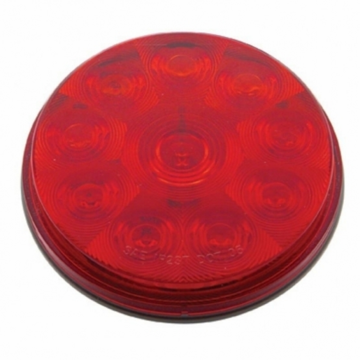2.5" Bolt Pattern Chrome Spring Loaded Bar W/6X 4" 10 LED Lights -Red LED & Lens (Pair)