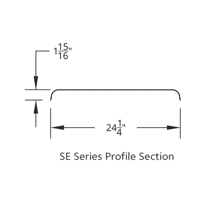 80" 430 Stainless Steel (16ga) Smooth Half Fender - SE Series (Pair)