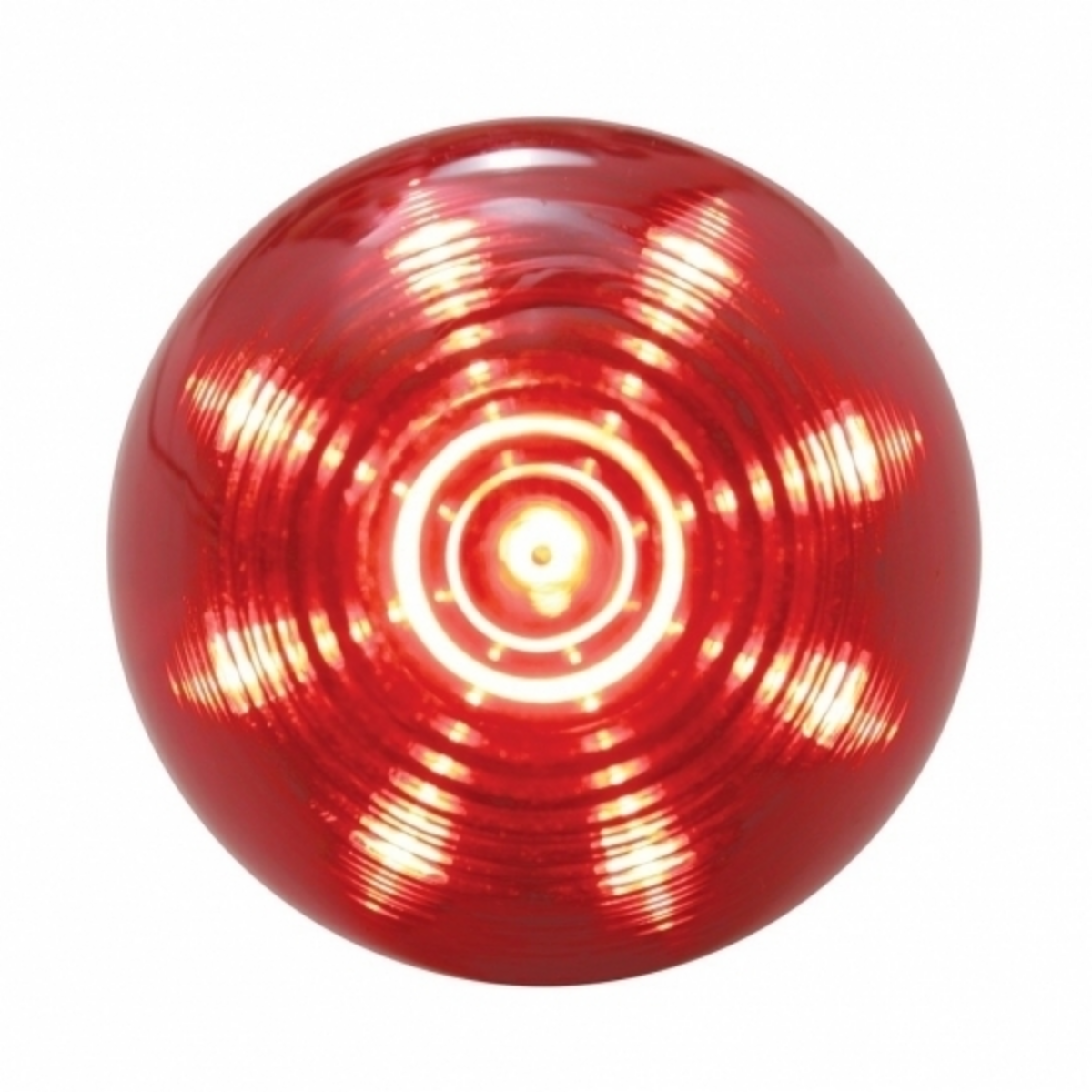9 LED 2" Round Beehive Light (Clearance/Marker) - Red LED/Red Lens