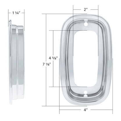 Anodized Aluminum Tail Light Bezel For 1960-1966 Chevrolet Fleetside Truck