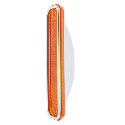 Side Marker Light With Stainless Steel Trim For 1973-80 Chevy Truck, Amber Lens