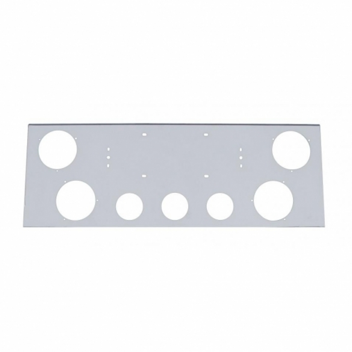 Stainless Steel Rear Center Light Panel With Four 4" Light Cutouts & Three 2.5" Light Cutouts