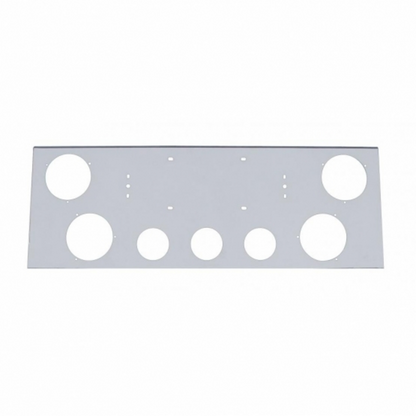 Stainless Steel Rear Center Light Panel With Four 4" Light Cutouts & Three 2.5" Light Cutouts