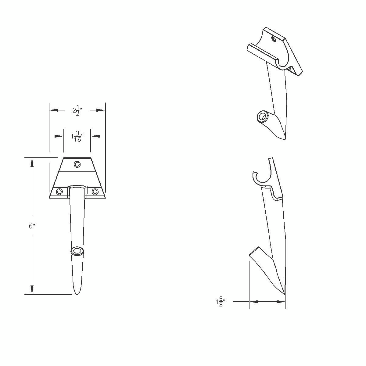 Chrome Inside Mirror Bracket For 1964.5-66 Ford Mustang