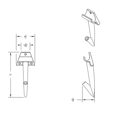Chrome Inside Mirror Bracket For 1964.5-66 Ford Mustang