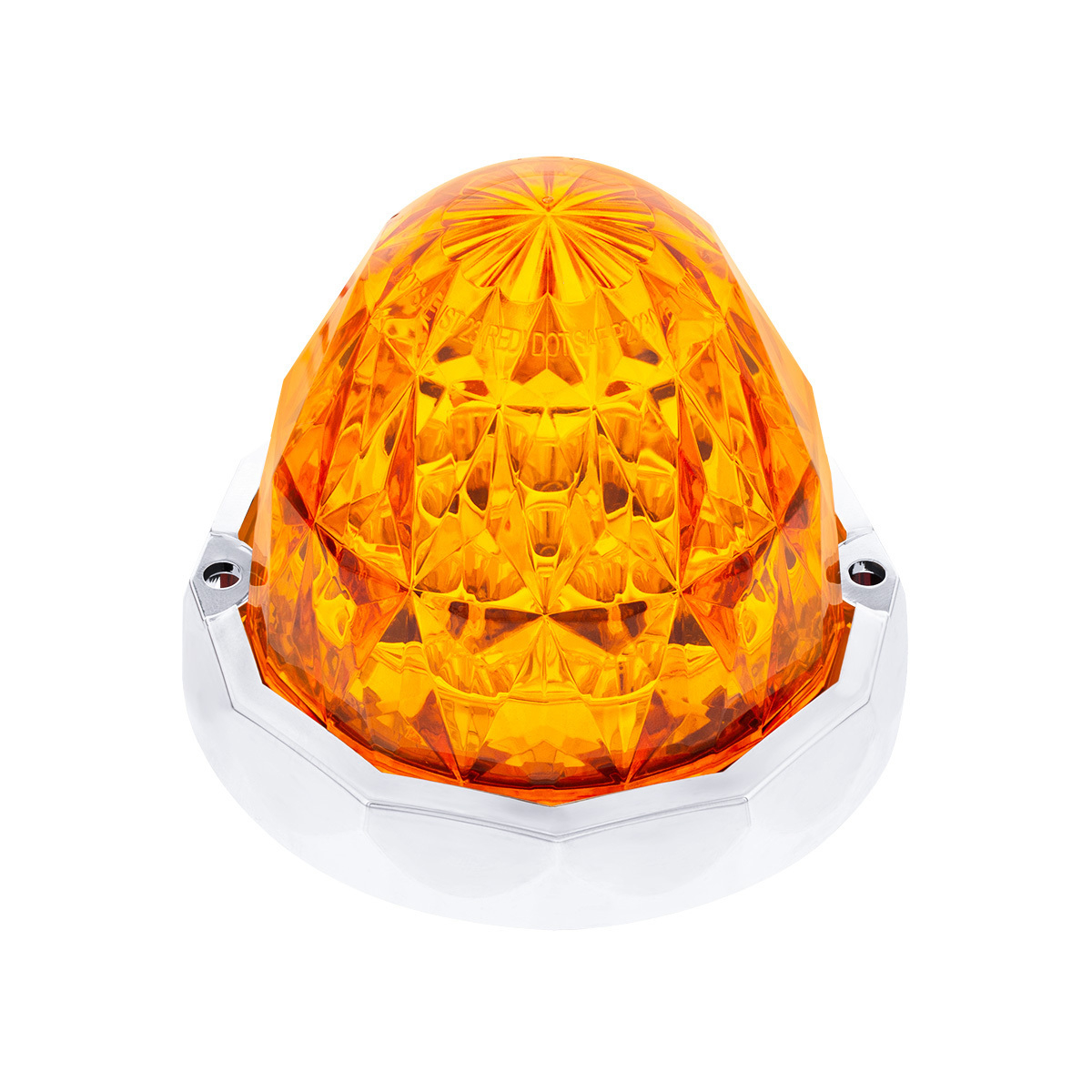 19 LED Dual Function Crystal Watermelon Light Kit With Bezel-Amber LED/Amber Lens