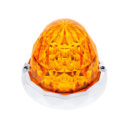19 LED Dual Function Crystal Watermelon Light Kit With Bezel-Amber LED/Amber Lens