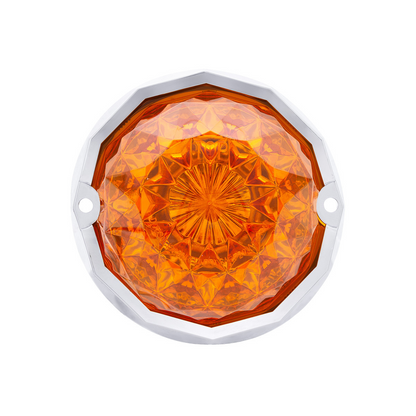 19 LED Dual Function Crystal Watermelon Light Kit With Bezel-Amber LED/Amber Lens