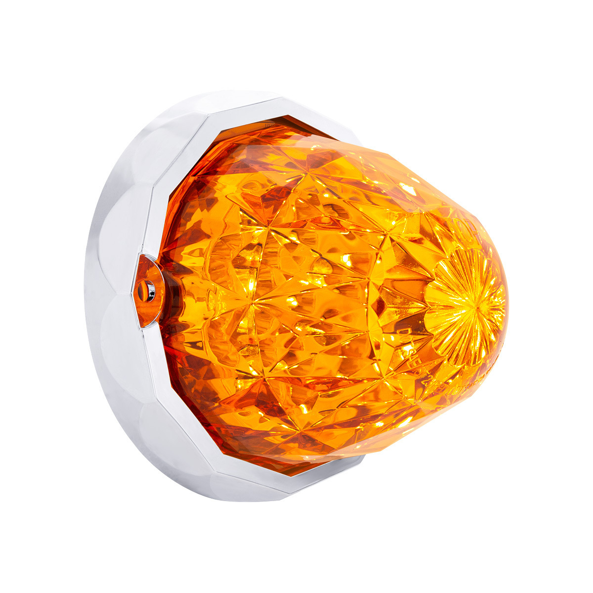 19 LED Dual Function Crystal Watermelon Light Kit With Bezel-Amber LED/Amber Lens