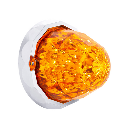 19 LED Dual Function Crystal Watermelon Light Kit With Bezel-Amber LED/Amber Lens