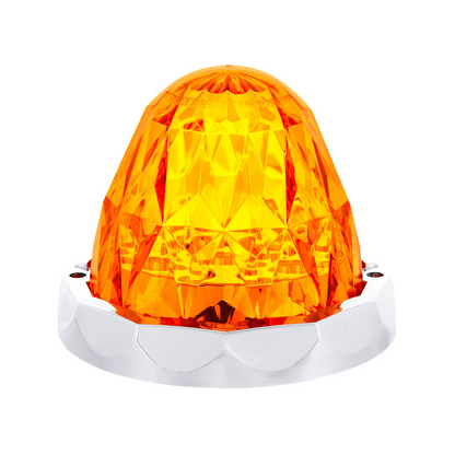 19 LED Dual Function Crystal Watermelon Light Kit With Bezel-Amber LED/Amber Lens