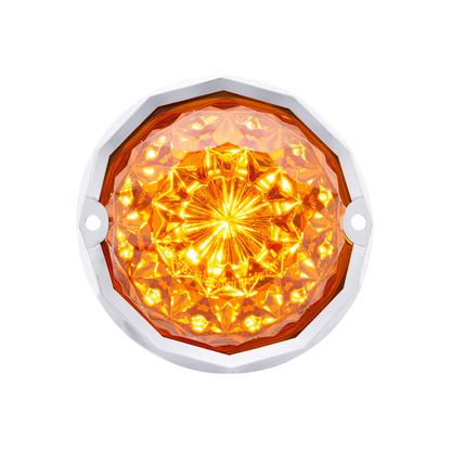 19 LED Dual Function Crystal Watermelon Light Kit With Bezel-Amber LED/Amber Lens