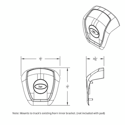 Chrome Steering Wheel Horn Pad For 2012-2021 Peterbilt 579