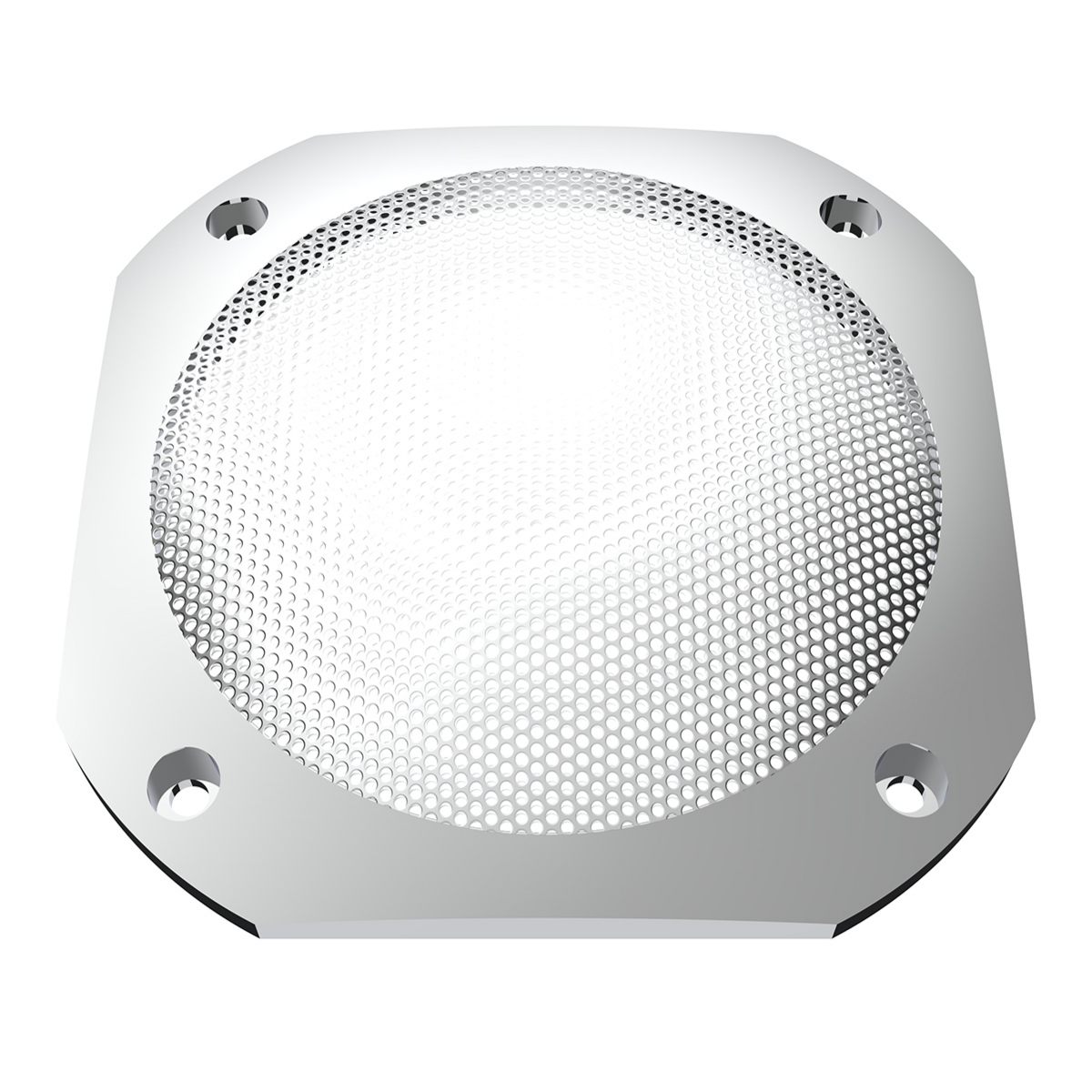 Chrome 4-1/2" Square Speaker Cover For International 9900 (1999-2017), 9400/9300/9200 (1997-2010)