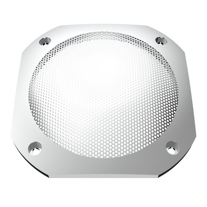 Chrome 4-1/2" Square Speaker Cover For International 9900 (1999-2017), 9400/9300/9200 (1997-2010)