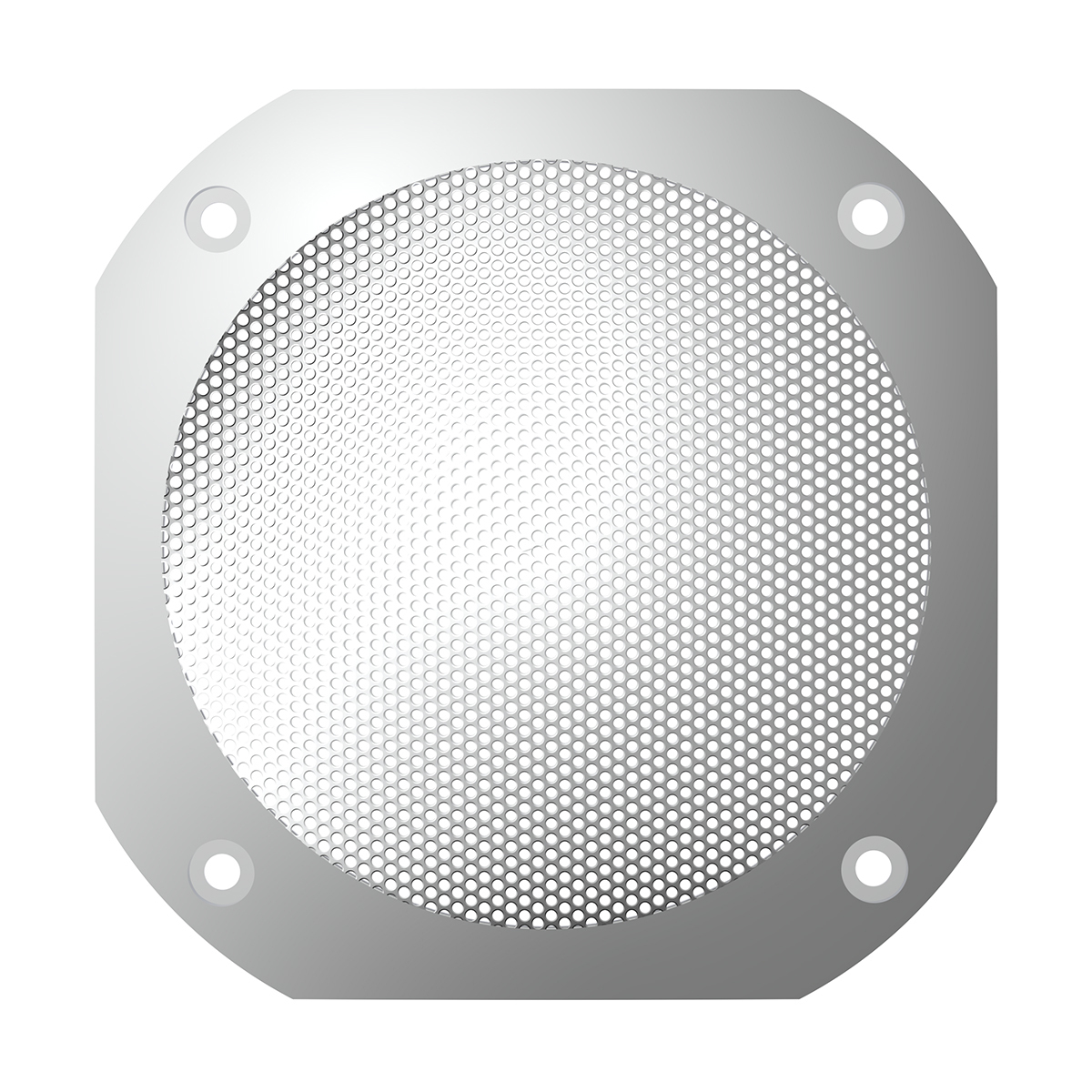 Chrome 4-1/2" Square Speaker Cover For International 9900 (1999-2017), 9400/9300/9200 (1997-2010)