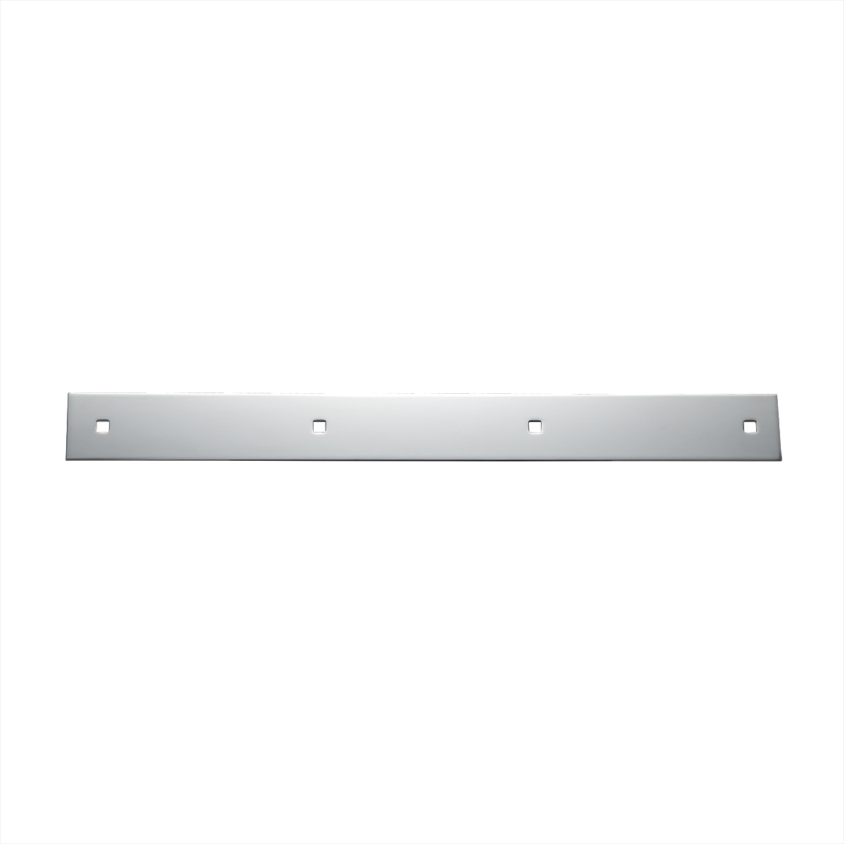 2" X 20" Chrome Top Mud Flap Plain Plate - Bolt Thru