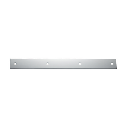 2" X 20" Chrome Top Mud Flap Plain Plate - Bolt Thru