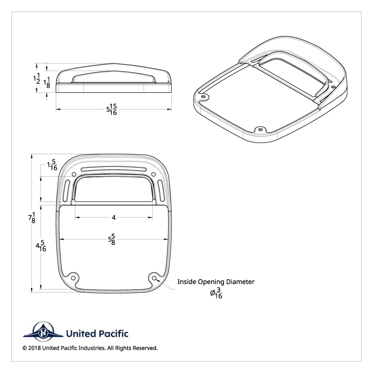 Universal Combination Tail Light Bezel