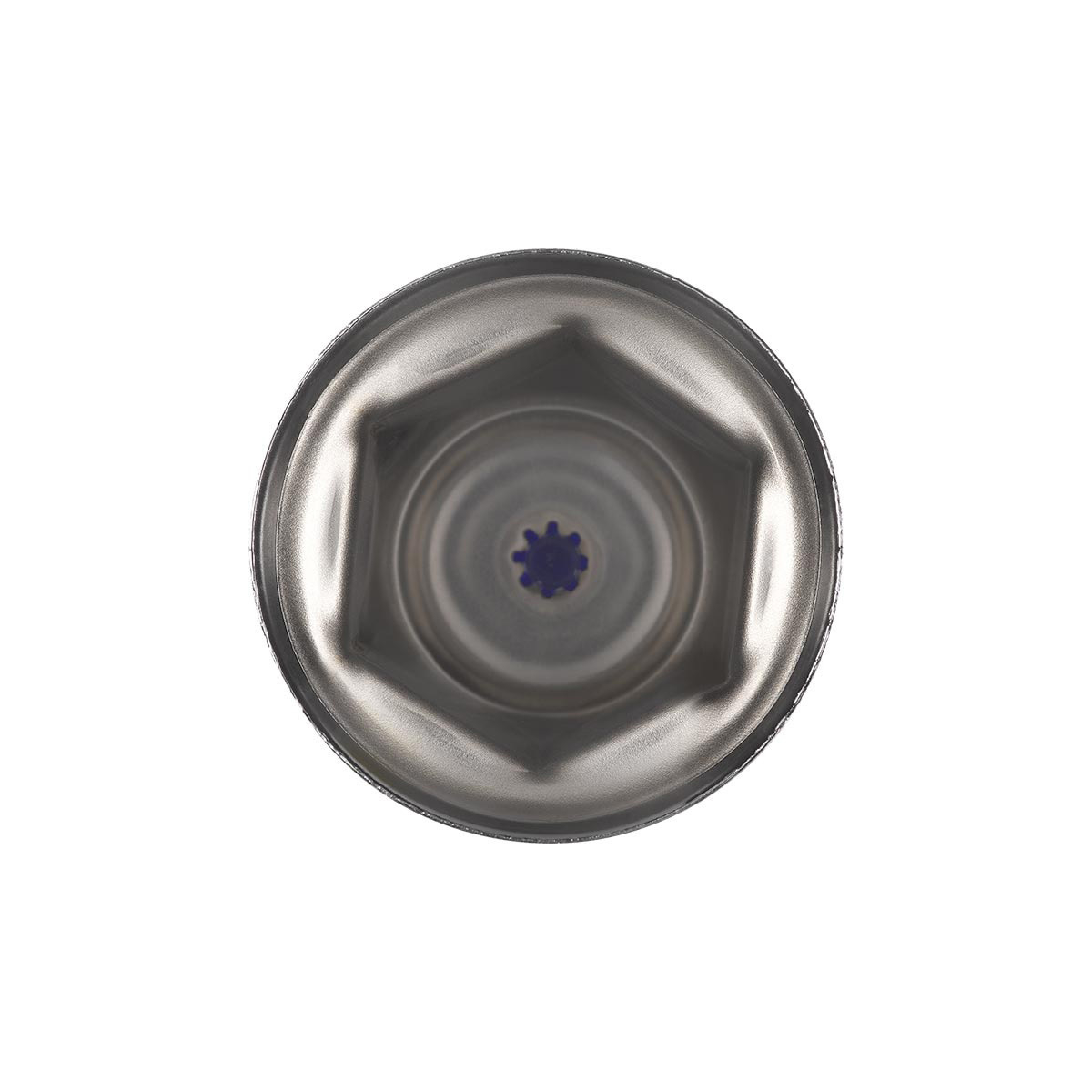 33mm X 2" Chrome Steel Reflector Nut Cover With Flange - Blue (50 Pcs)