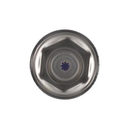 33mm X 2" Chrome Steel Reflector Nut Cover With Flange - Blue (50 Pcs)