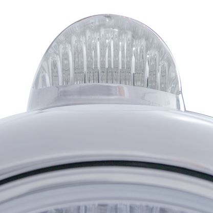 Stainless Steel Guide 682-C Headlight H6024 & Dual Mode LED Signal - Clear Lens