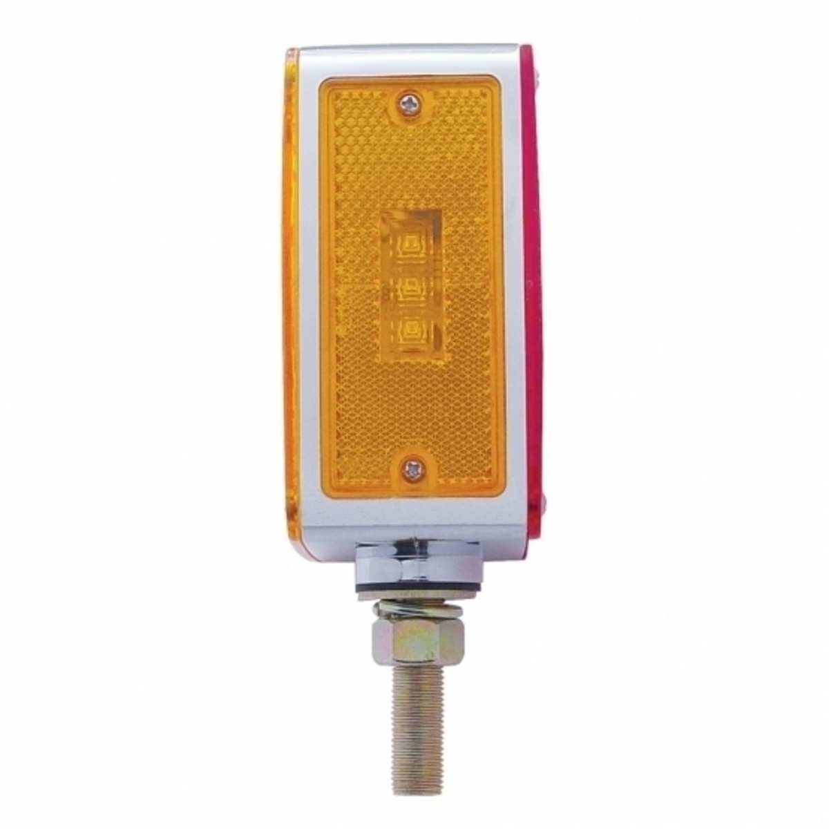 45 LED Single Stud Double Face Turn Signal Light (Driver) - Amber & Red LED/Amber & Red Lens