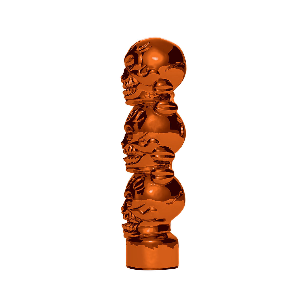 1/2"-13 Thread-On 3 Skull Candy Color Shift Knob-Cadmium Orange