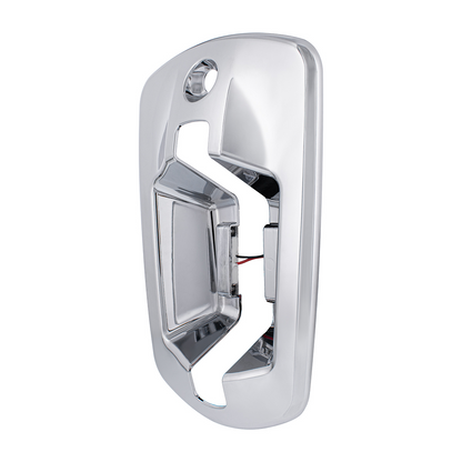 6 LED Chrome Door Handle Cover For 2018-2026 Freightliner Cascadia - Passenger, Amber LED
