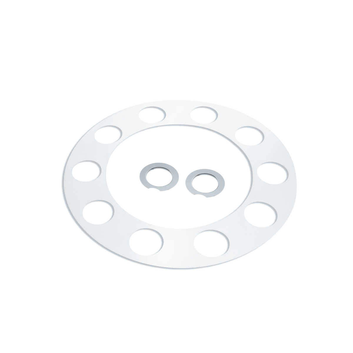 Dome Rear Axle Cover With 33mm x 4-3/4" Super Spike Push-On Nut Covers - Chrome