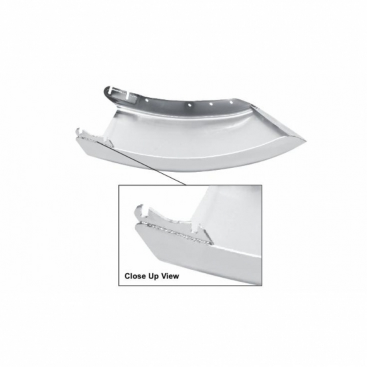 29.92" Chrome Bumper End For Freightliner M2 (106) - Driver