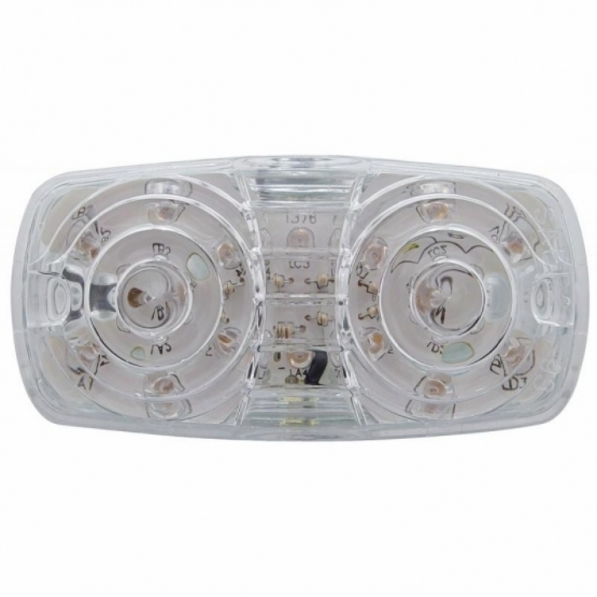 16 LED 4" X 2" Rectangular Light (Clearance/Marker)- Amber LED/Clear Lens