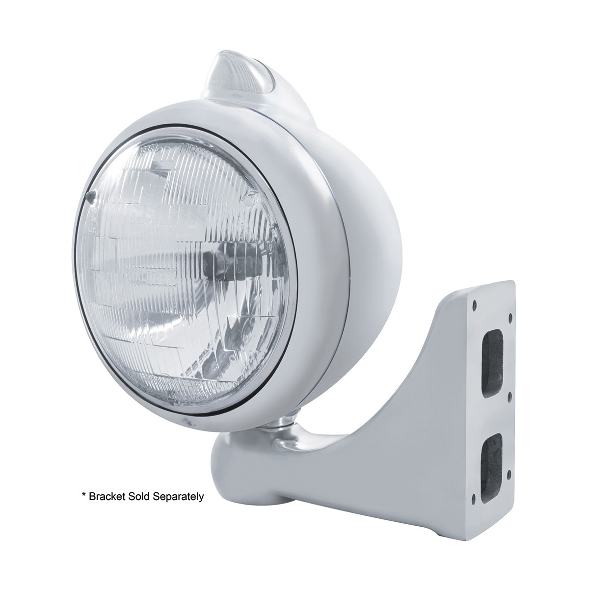 Chrome Guide 682-C Headlight H6024 & Original Style LED Signal - Clear Lens