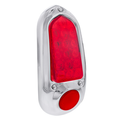 16 LED Tail Light With Stainless Steel Rim For 1949-50 Chevy Passenger Car - L/H