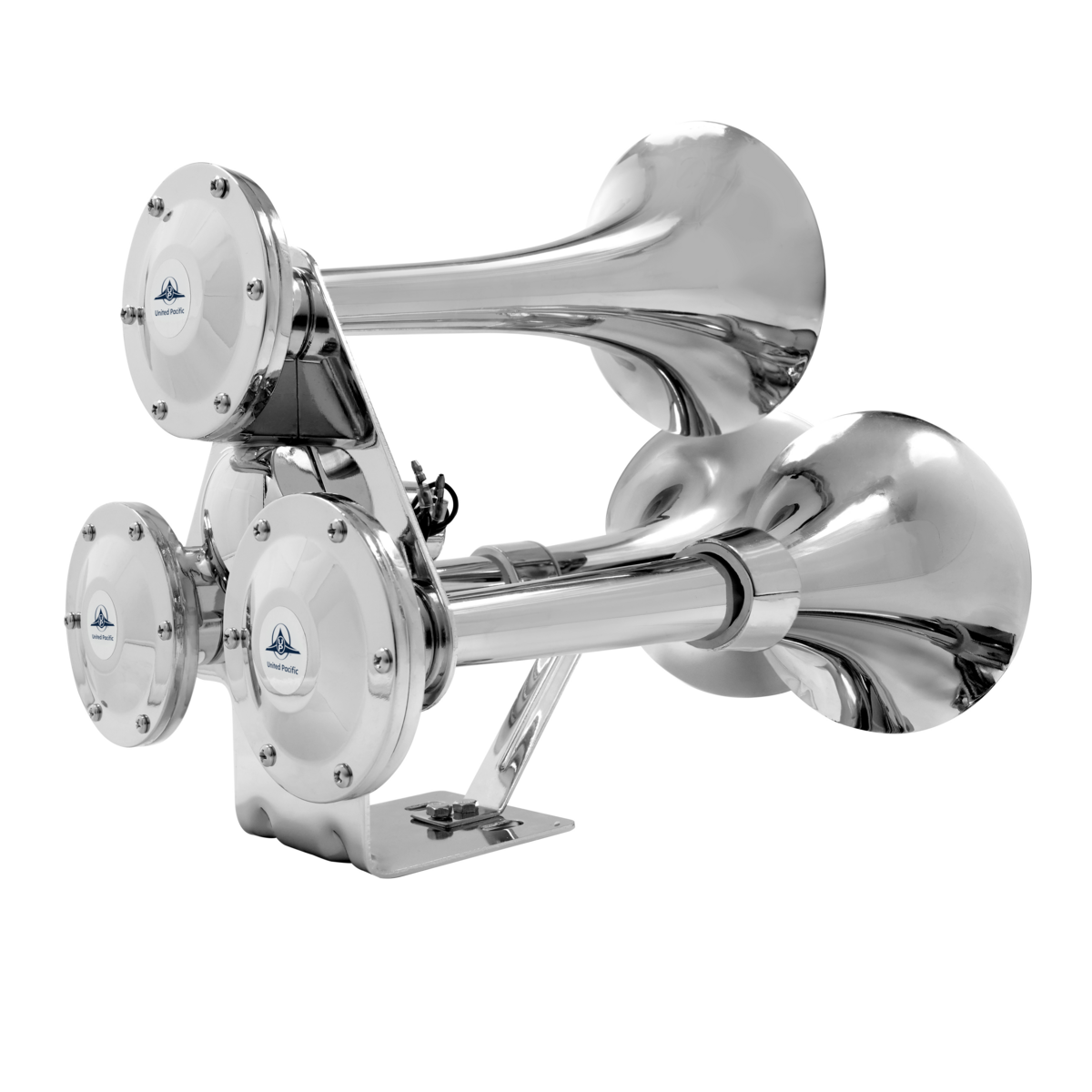 3 Trumpets Air Powered Train Horn With Support Bracket