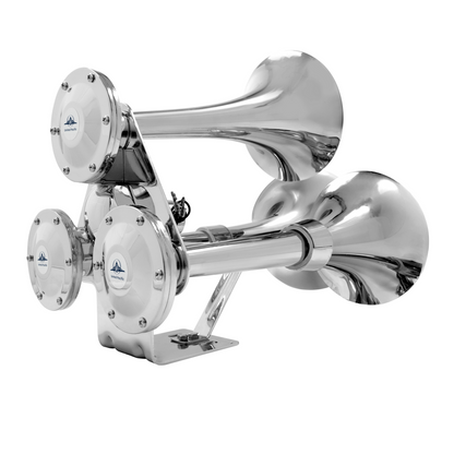 3 Trumpets Air Powered Train Horn With Support Bracket