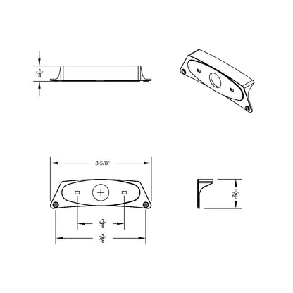 Rectangular Fender Light Bracket