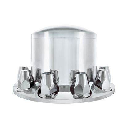 Dome Rear Axle Cover With 33mm Standard Thread-On Nut Covers - Chrome